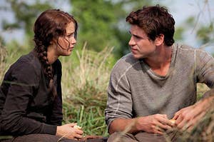Katniss and Gale from the hunger games