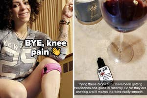 knee stabilizer and wine drops