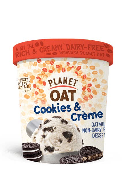 Pint of Planet Oat Cookies &amp;amp; Crème frozen dessert