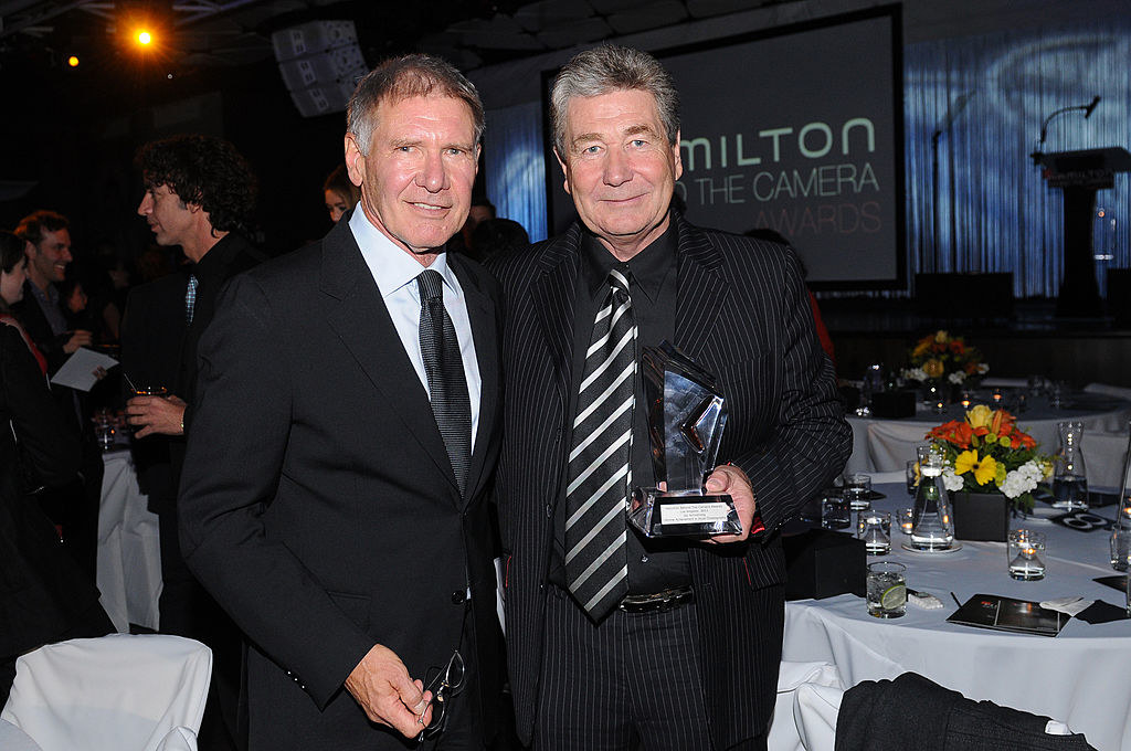 Harrison Ford and Vic Armstrong together at an awards show