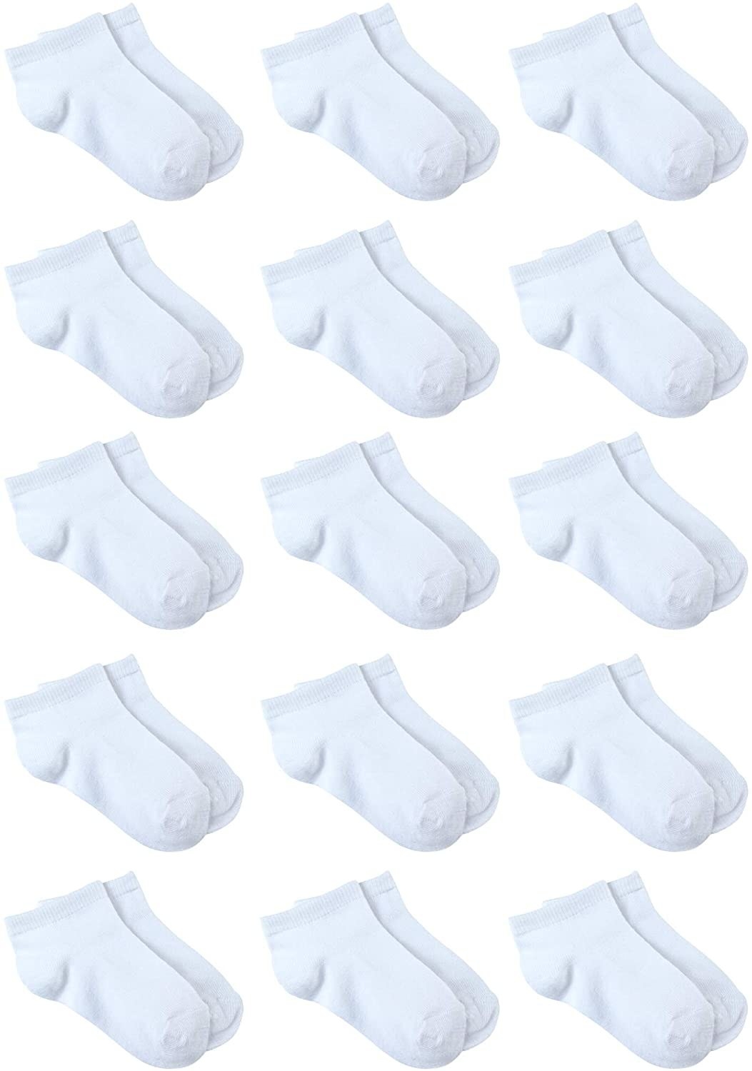 15 pairs of white socks