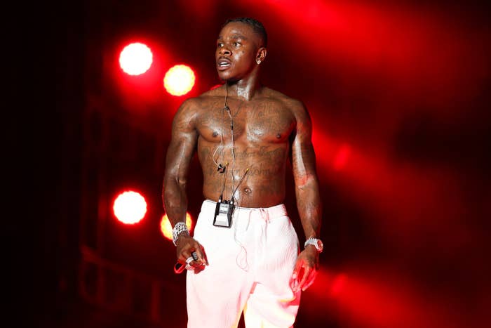 DaBaby performing on stage