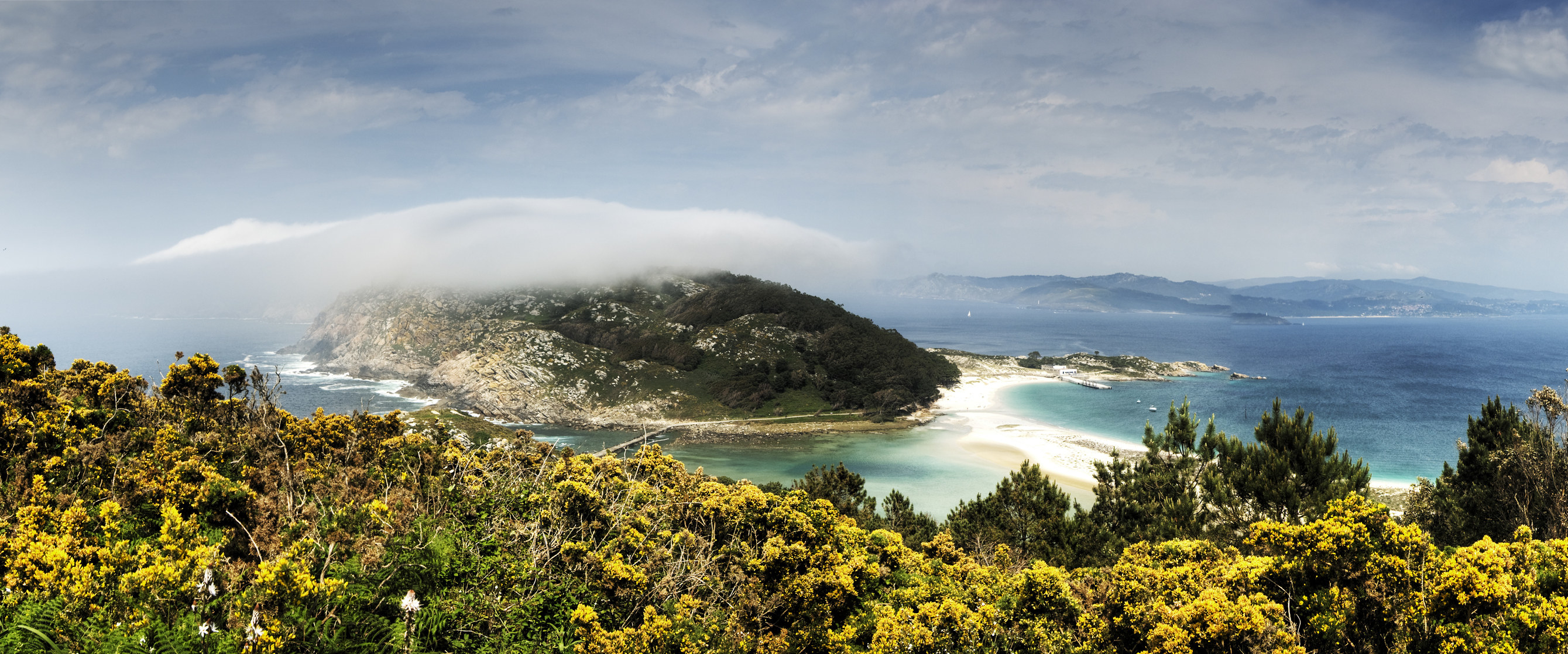 Cies Islands off the coast of Galicia, Spain.