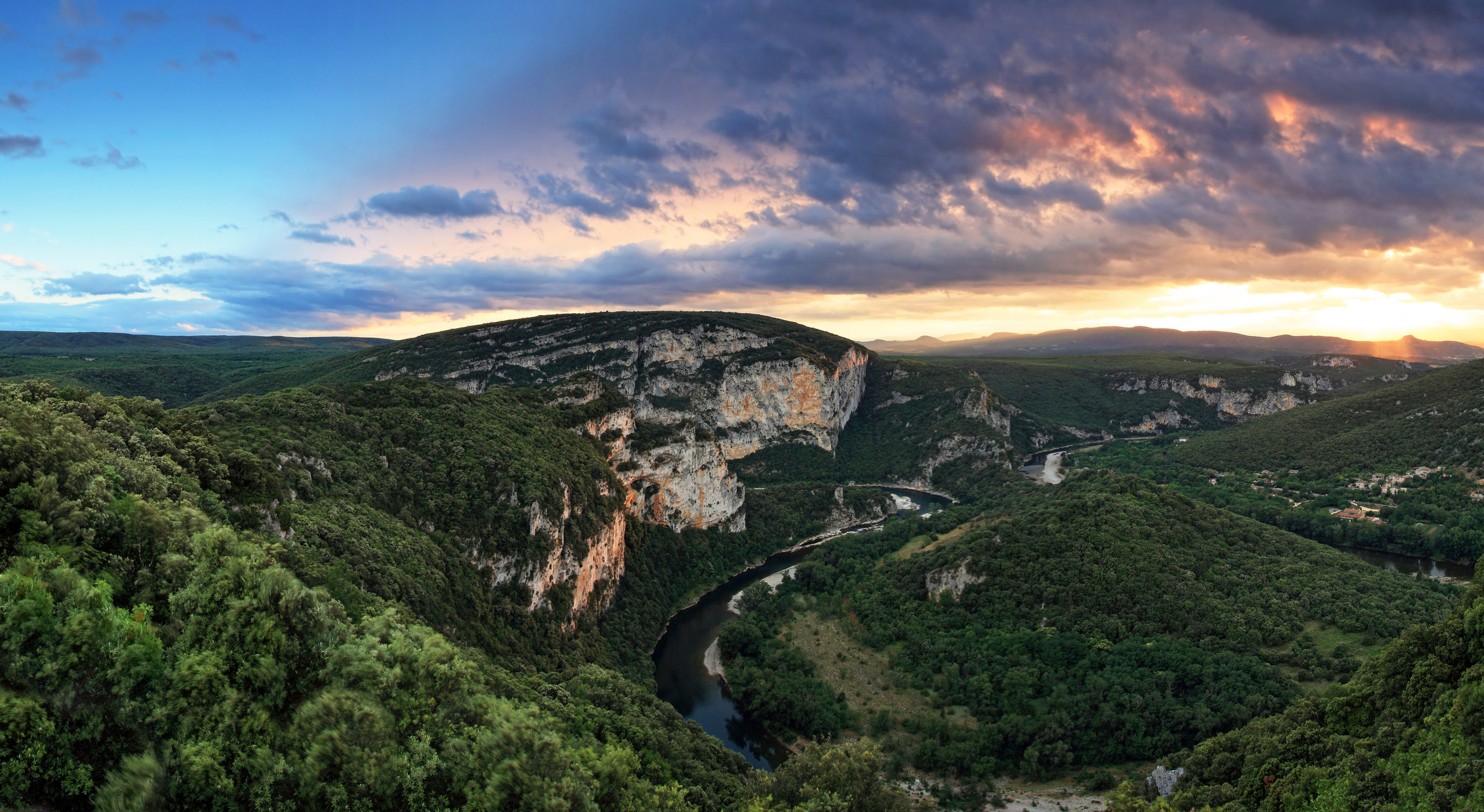 A gorge known as the European Grand Canyon in Ardèche.