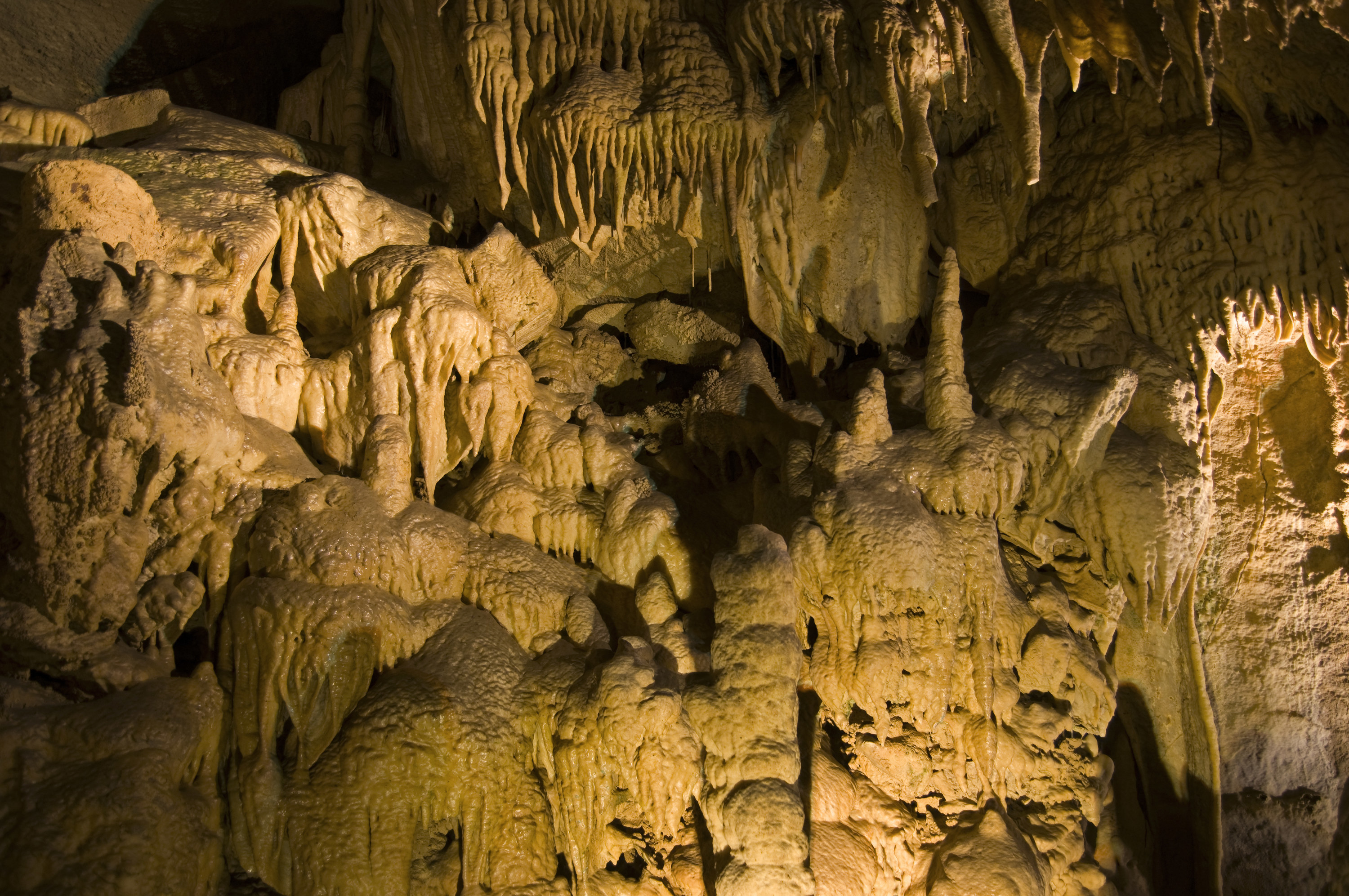 An underground cave in Mammoth Cave National Park