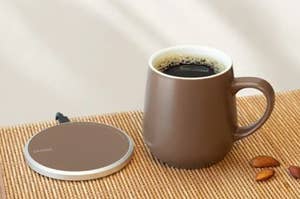 The mug and warmer set in black walnut