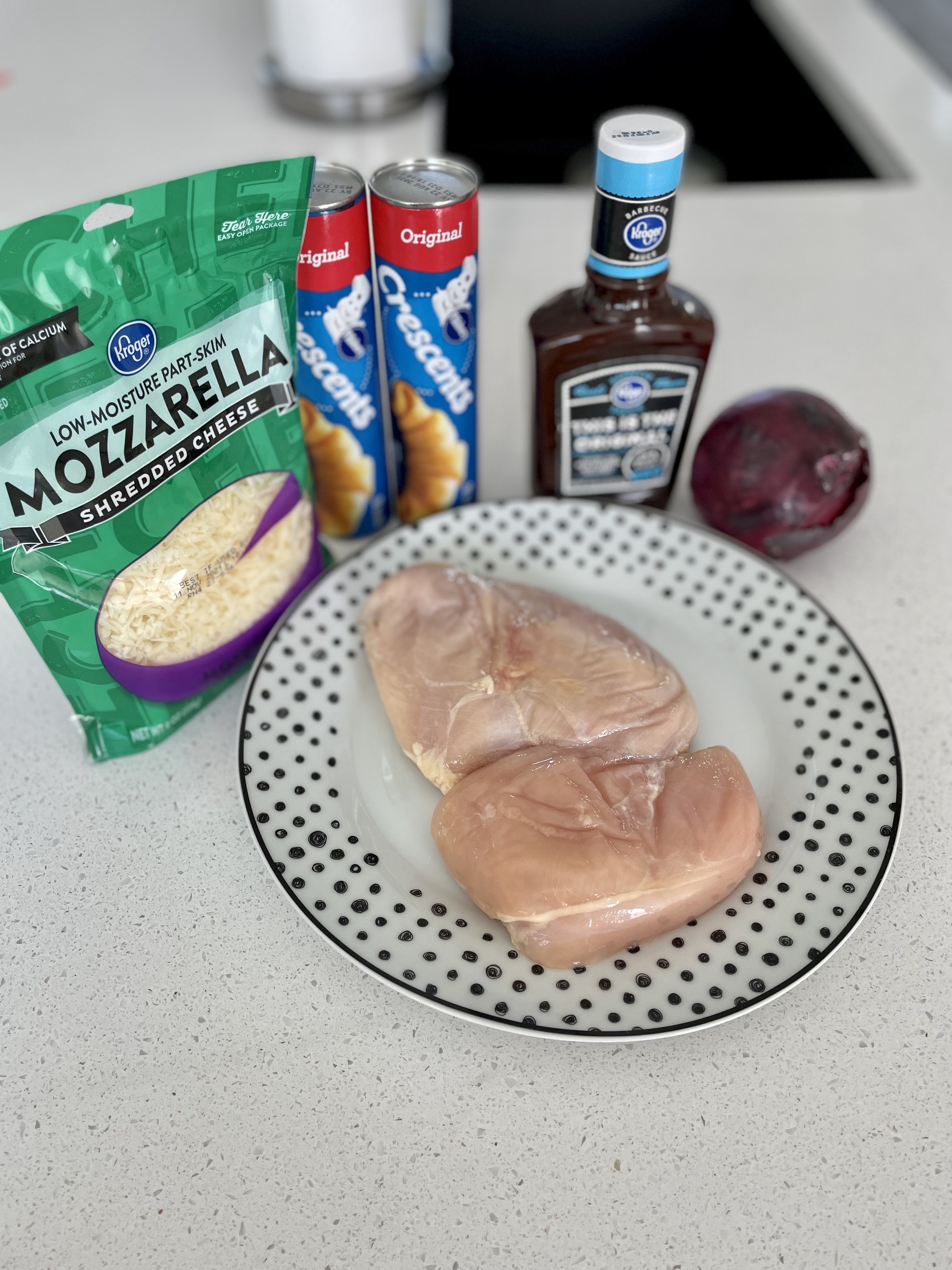 Ingredients for BBQ chicken ring