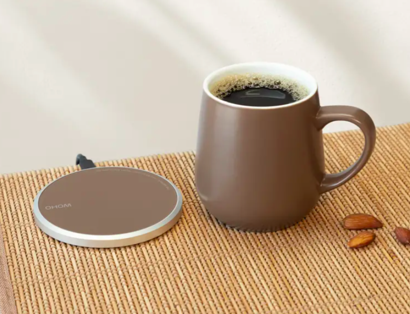 The mug and warmer set in black walnut