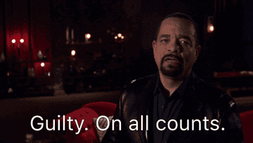Ice-T saying, &quot;Guilty, on all counts&quot;