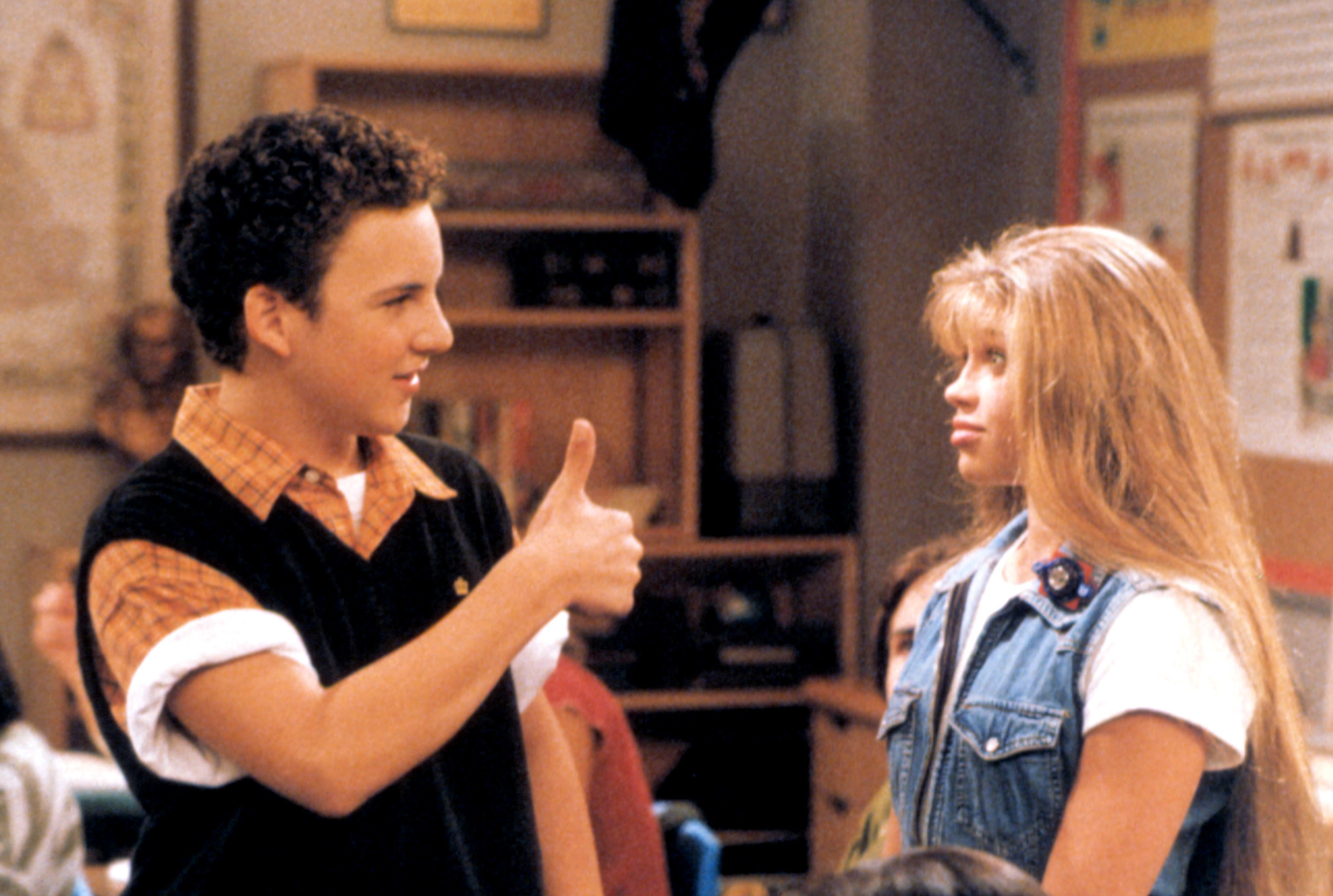 Cory giving Topanga a thumbs up