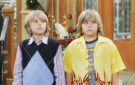 Dylan and Cole Spouse in the Tipton Hotel lobby