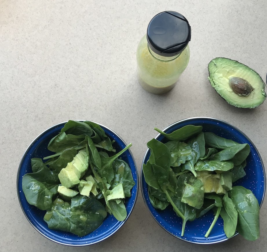 Easy salad with avocado