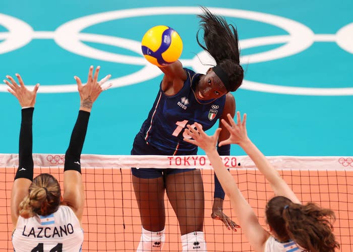 A volleyball match during the Olympic Games
