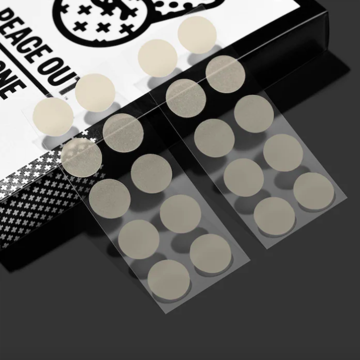 A close up of the sheets of patches