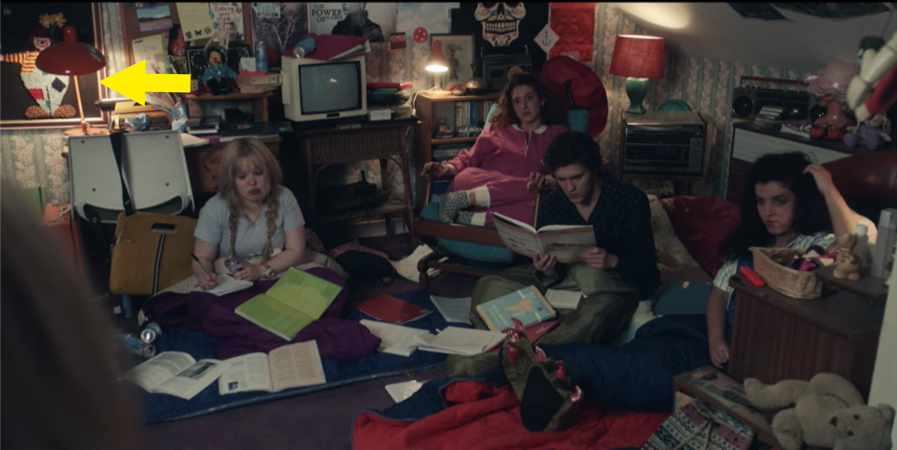 The derry girls studying in Erin&#x27;s room
