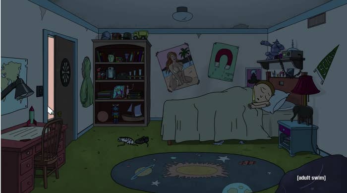 Morty Smith&#x27;s messy bedroom