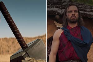 Thor's hammer and Bucky 