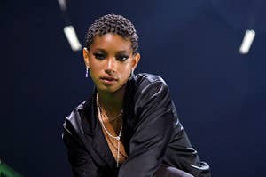 Willow Smith poses onstage