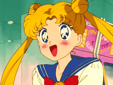 Sailor moon looking starry eyed