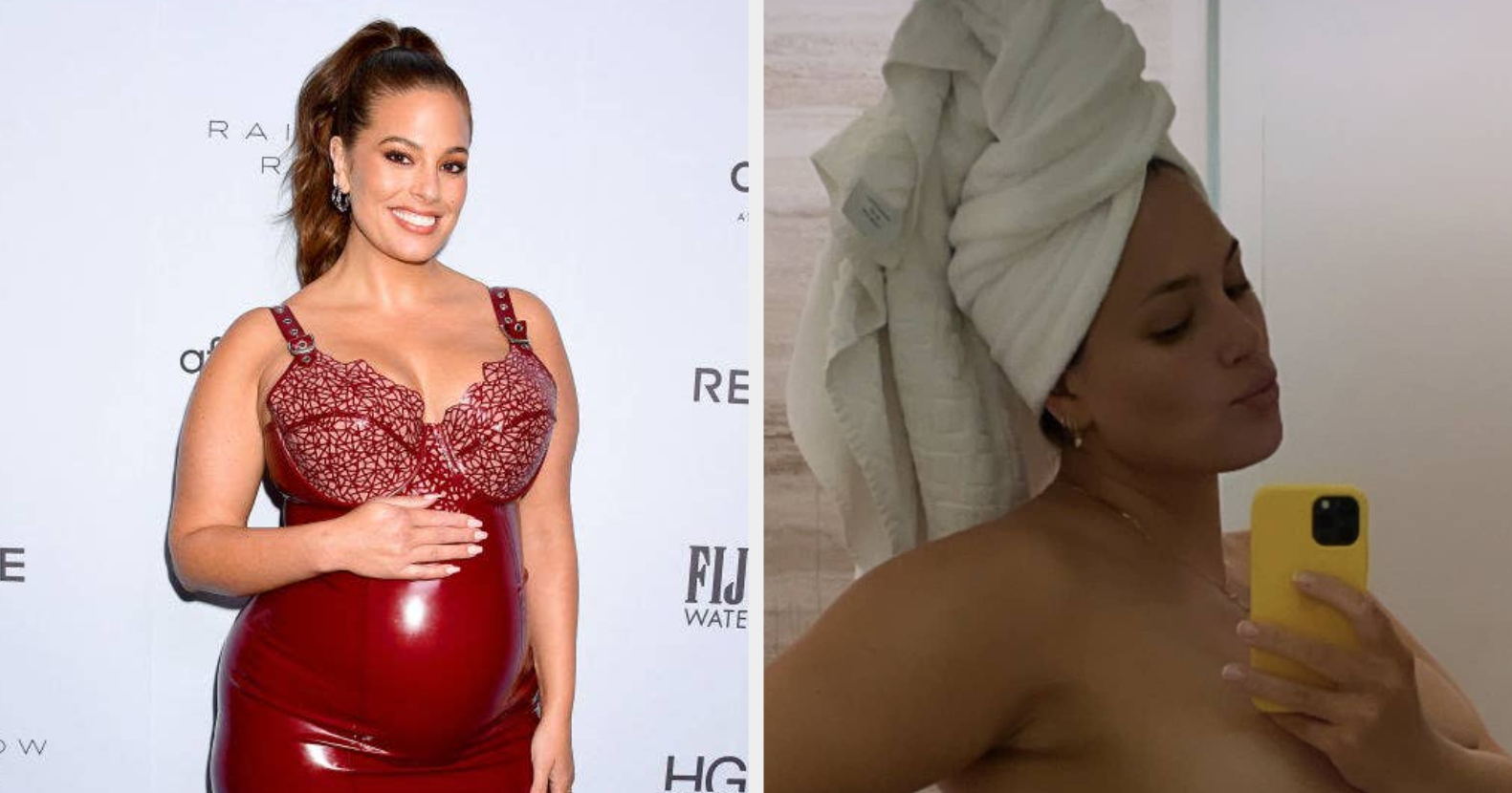 Ashley Graham Showed Off Her Baby Bump With A Naked Selfie