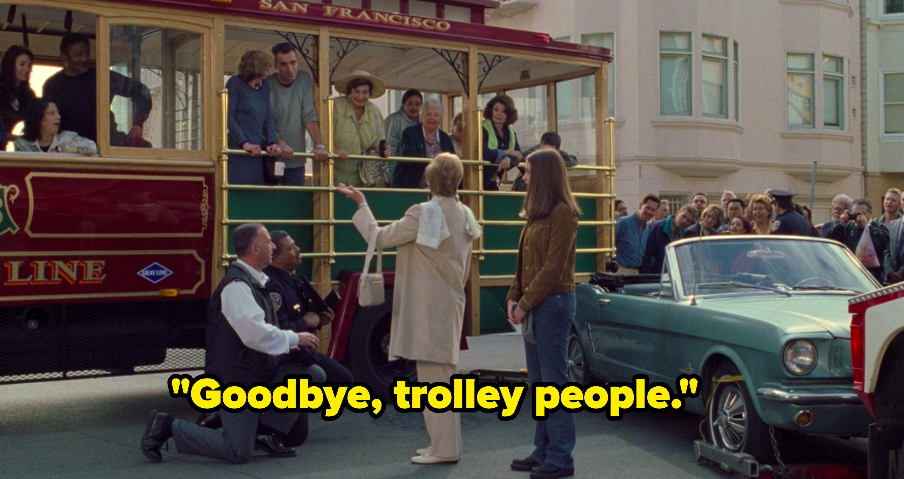 Clarisse says &quot;Goodbye, trolley people&quot;
