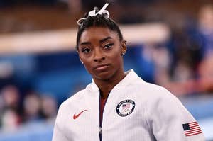 Photo of Simone Biles at the Tokyo 2020 Olympic Games