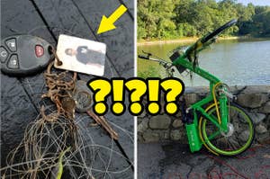 Car keys and a Lime scooter pulled from a river