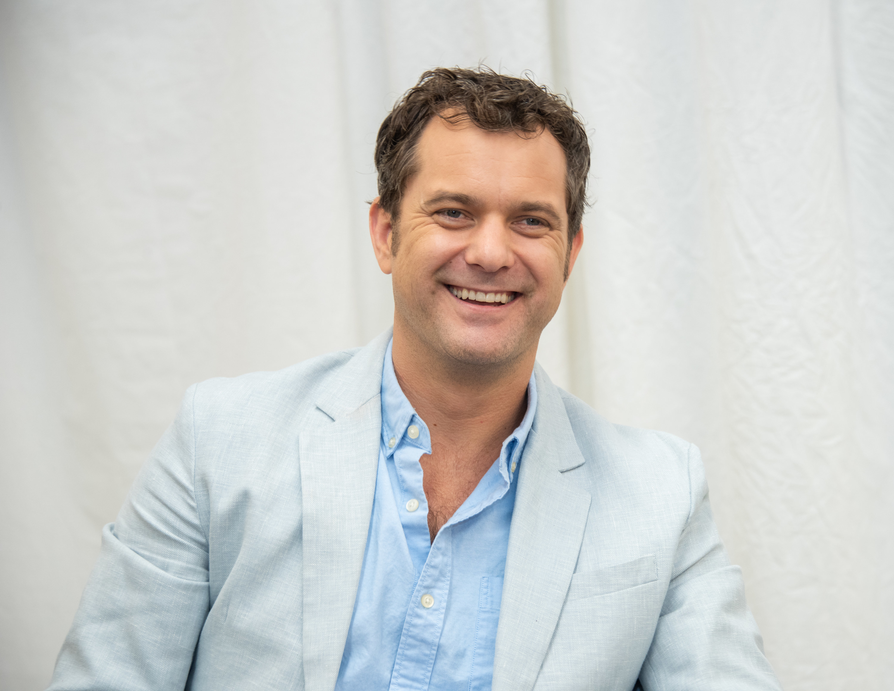 Joshua Jackson is pictured on the set of Little Fires Everywhere in 2019