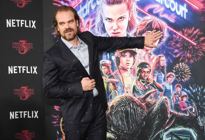 David Harbour attends the New York Screening of "Stranger Things" Season 3