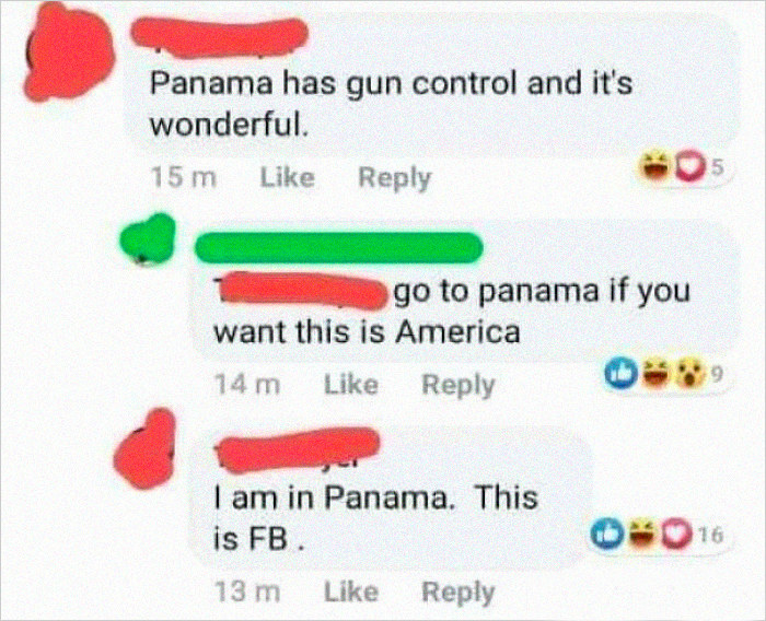 person who assumes someone is america when they actually live in panama