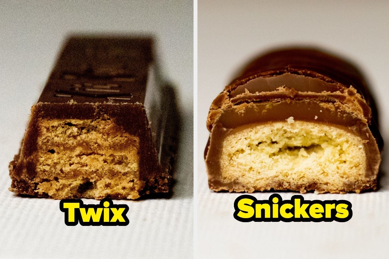 Candy with words &quot;Twix&quot; and &quot;Snickers&quot;