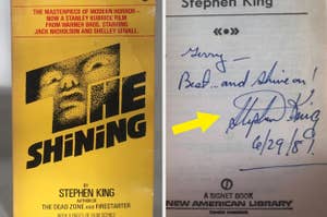 A signed copy of Stephen King's The Shining