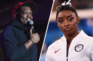 Michael Che and Simone Biles