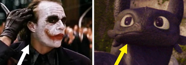 Heath Ledger as the joker labeled