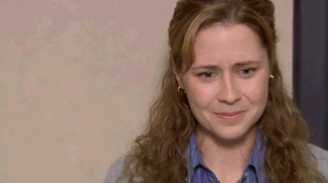 Pam from &quot;The Office&quot; looking sad
