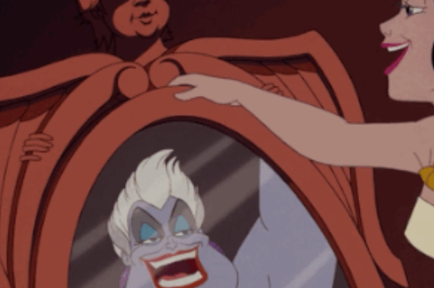 Vanessa looking through the mirror and seeing Ursula