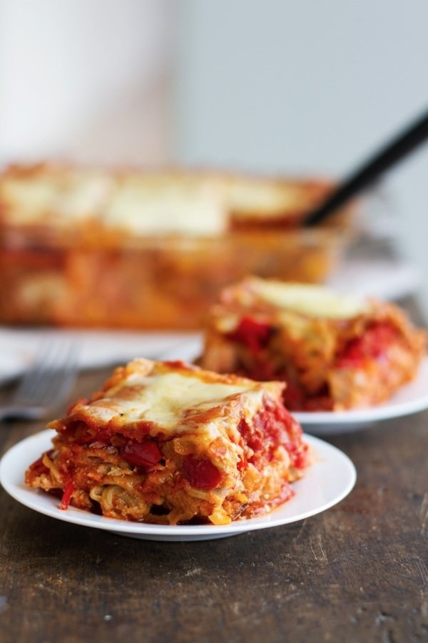 Whole Wheat Roasted Veggie Lasagna