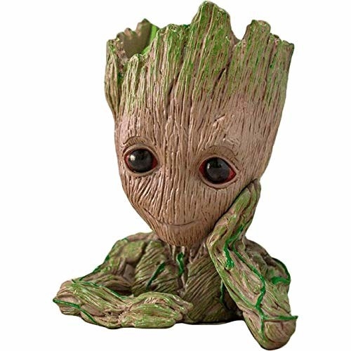 A small pot shaped like the Guardians Of The Galaxy character Groot