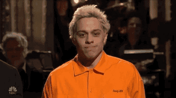 Pete Davidson smiles and winks directly into the camera on set of &quot;Saturday Night Live&quot;
