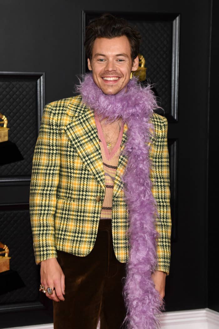 Harry Styles attends the 63rd Annual GRAMMY Awards at Los Angeles Convention Center on March 14, 2021 in Los Angeles, California