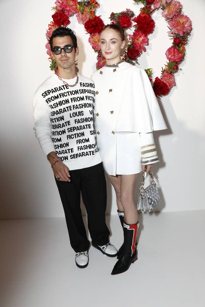 Joe Jonas and Sophie Turner are photographed together at a Louis Vuitton event in Paris