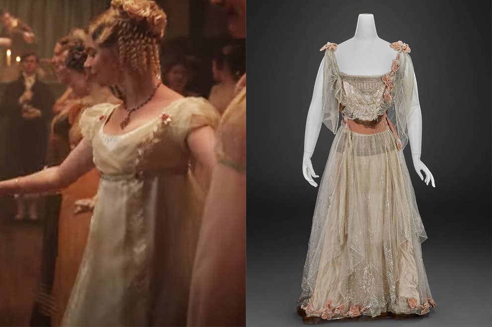  The dress from Emma as she danced with Mr. Knightley lacked the detail of the original dress.