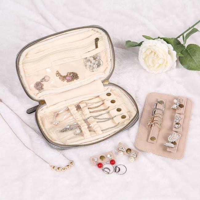 the jewelry case filled with jewelry