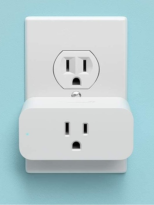 The outlet, plugged in