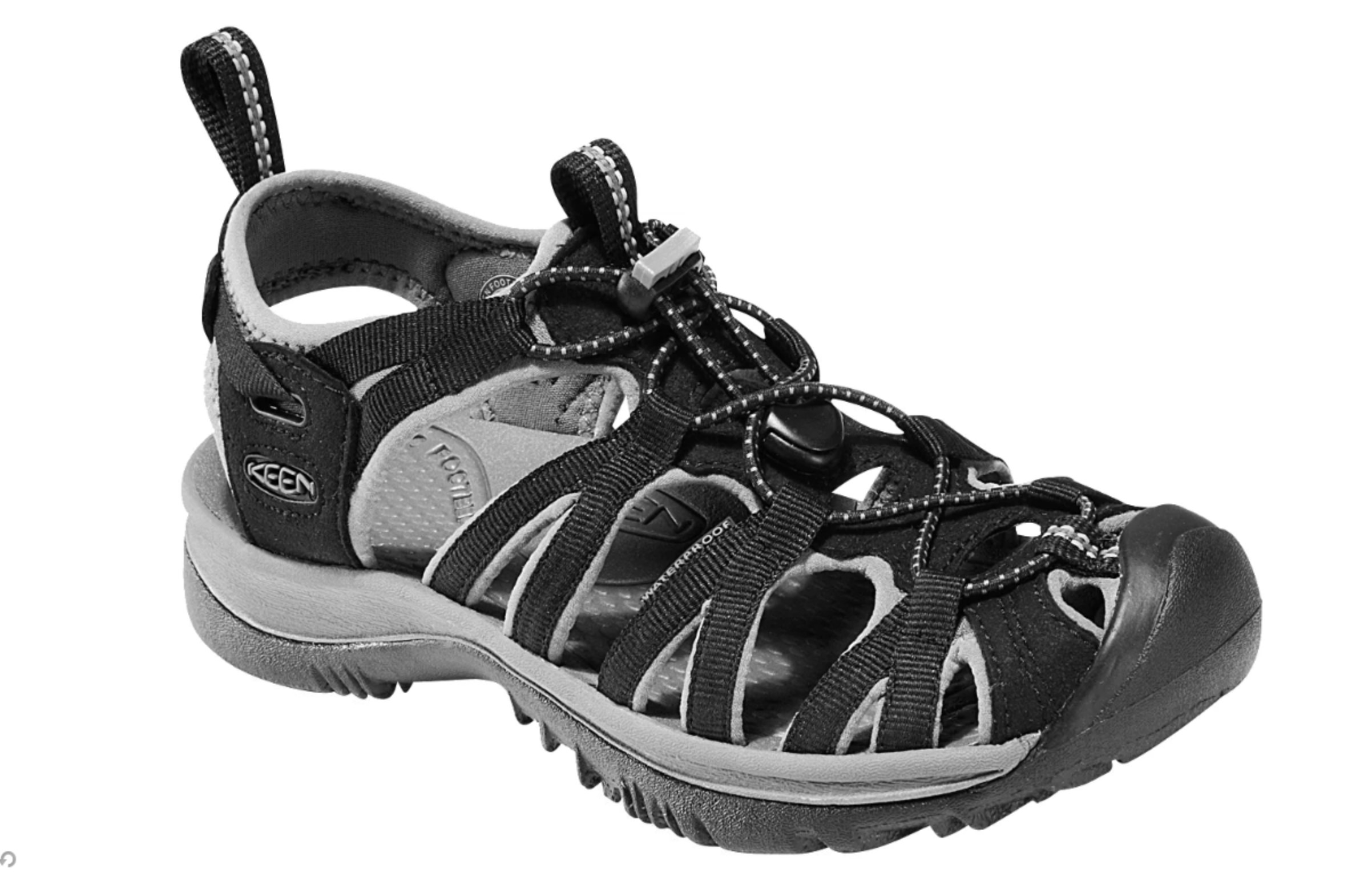 the Keen&#x27;s whisper sandals in black