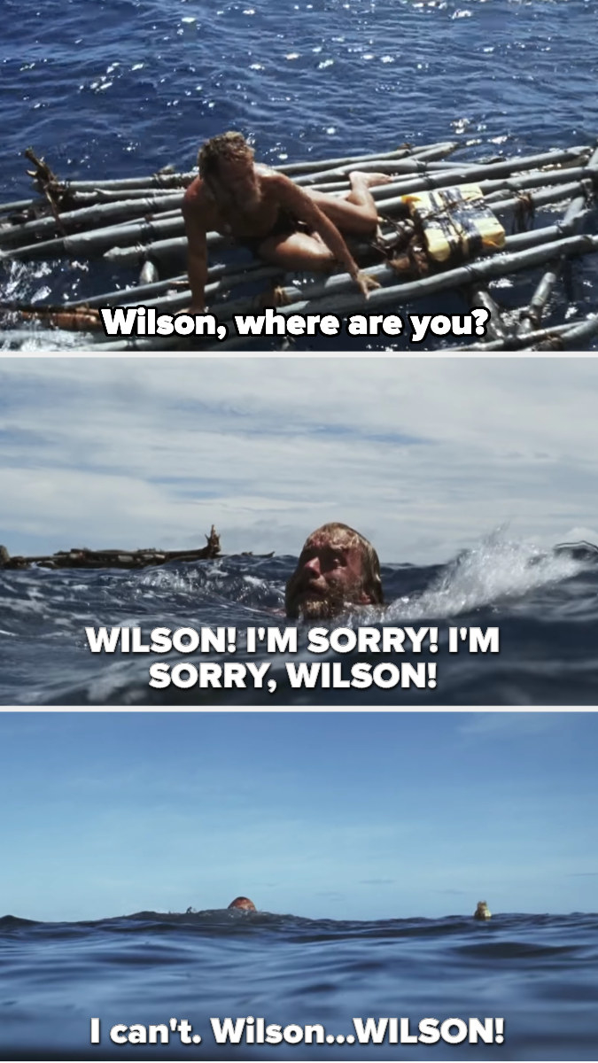 Chuck realizes Wilson is missing, dives for him, but doesn&#x27;t reach him in time