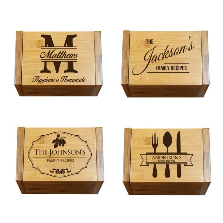 Four recipe boxes
