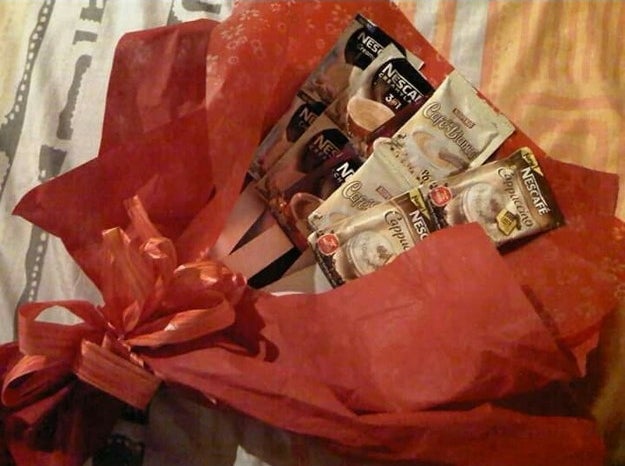 BuzzFeed Community user's photo of their instant coffee bouquet