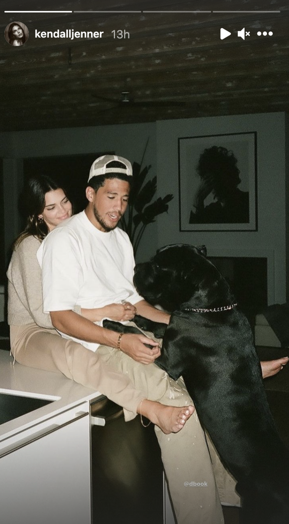 Kendall Jenner shares an adorable picture of herself cuddling with Devin Booker on Instagram