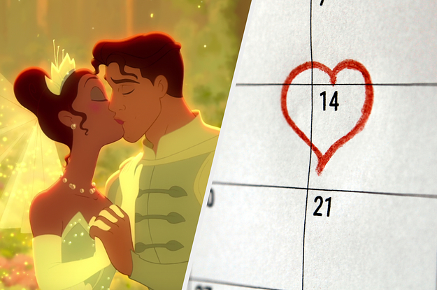 On the left, Tiana and Naveen from
